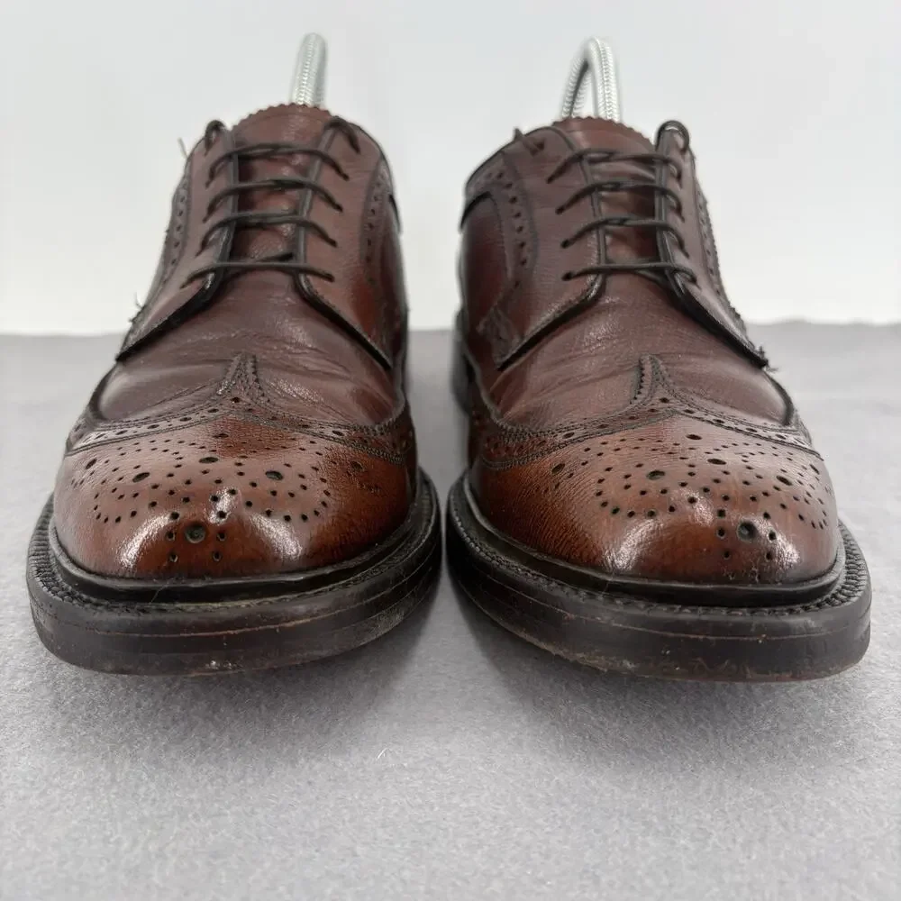 Florsheim Imperial Shoes Mens 7 D Brown Kenmoor Longwing Leather 93602 Vintage